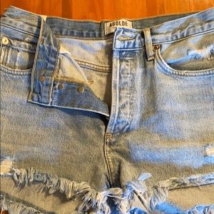 Agolde Light Wash HighRise Shorts